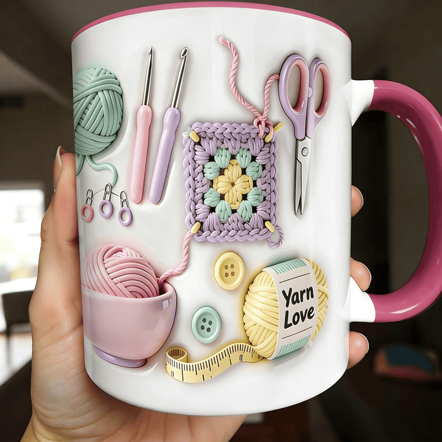 🧶 Mug with "Yarn Love" – A Gift for Crafters and Creative Minds