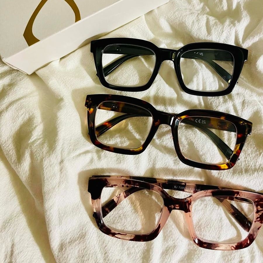 ๐3 Pack Tortoiseshell Reading Glasses - Blue Light Blocking Oversized Square Reader
