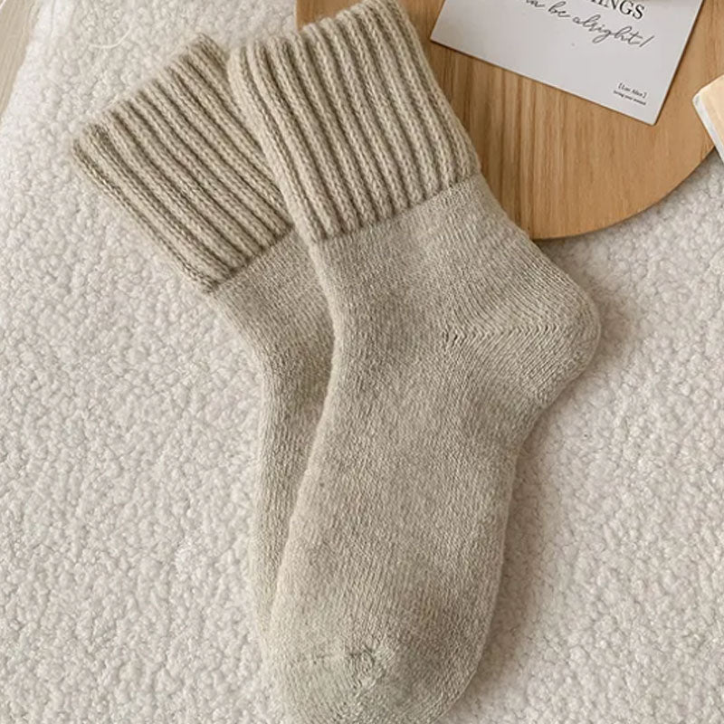 🧦5 pairs of women's wool socks - warm, medium-high socks