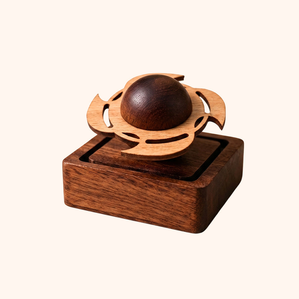 Handcrafted Wooden Planet Aroma Diffuser - Black Walnut & Sapele Essential Oil Diffuser for Home & Car