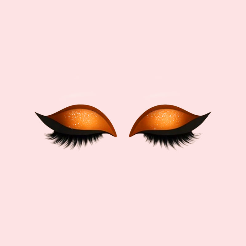 Eye shadow eyelashes make-up stickers