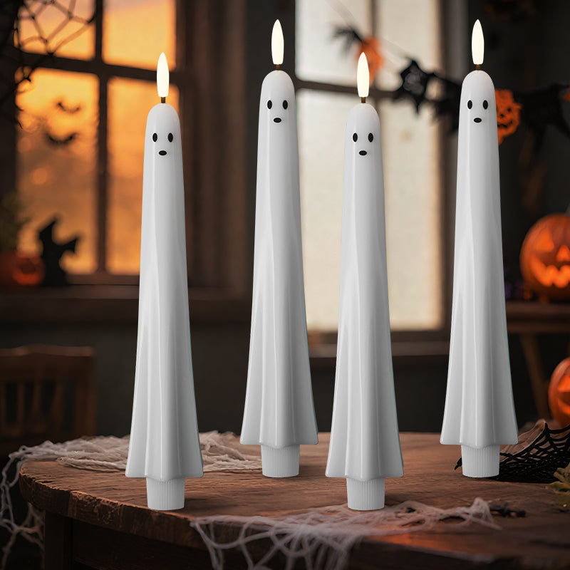 🎃👻 Remote controlled ghost light with 3D flaming wick 👻🎃
