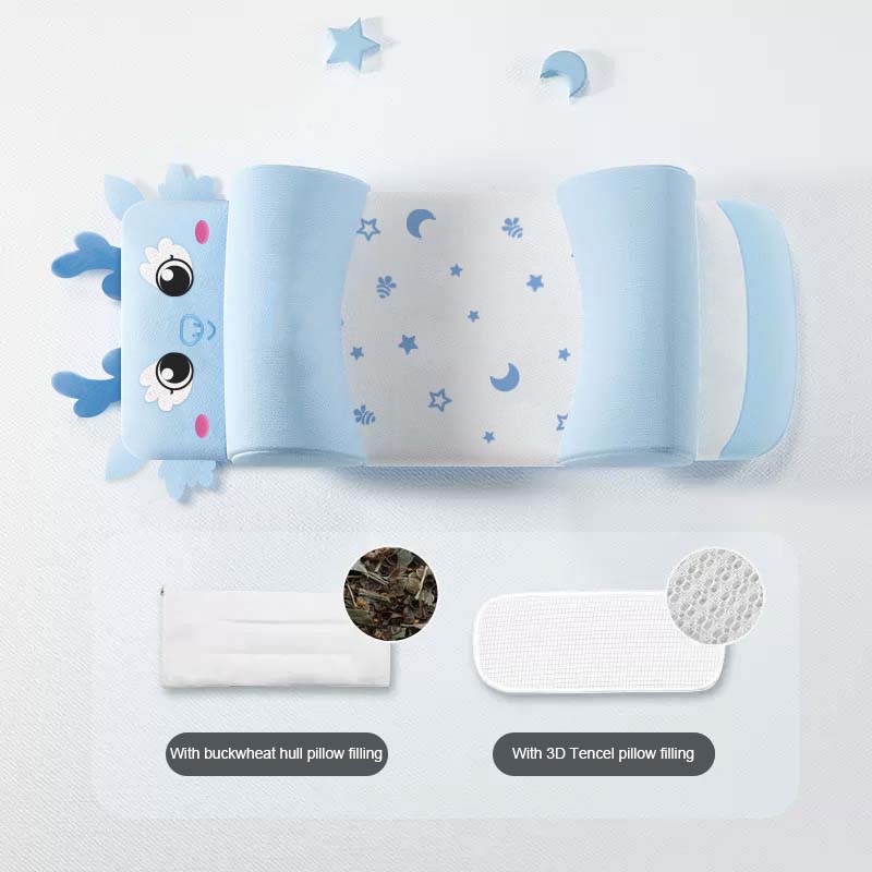 All-Season Baby Multi-Dimensional Shaping Pillow Set for Development