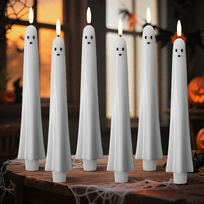 🎃👻 Remote controlled ghost light with 3D flaming wick 👻🎃