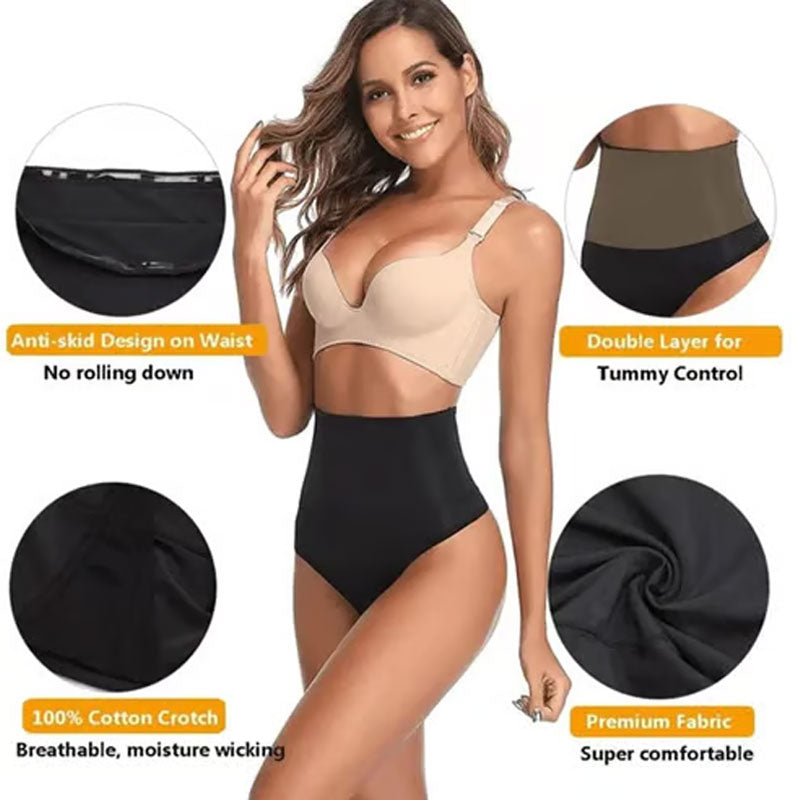 🔥High waist with shapewear and tummy control
