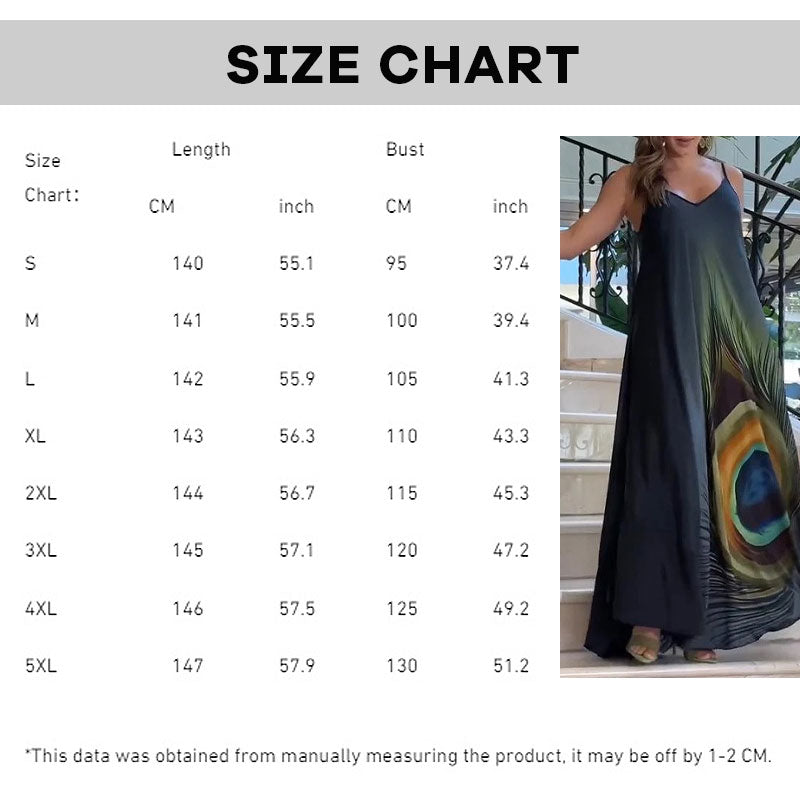 Loose-fitting Maxi Dress With Spaghetti Straps And Floral Print