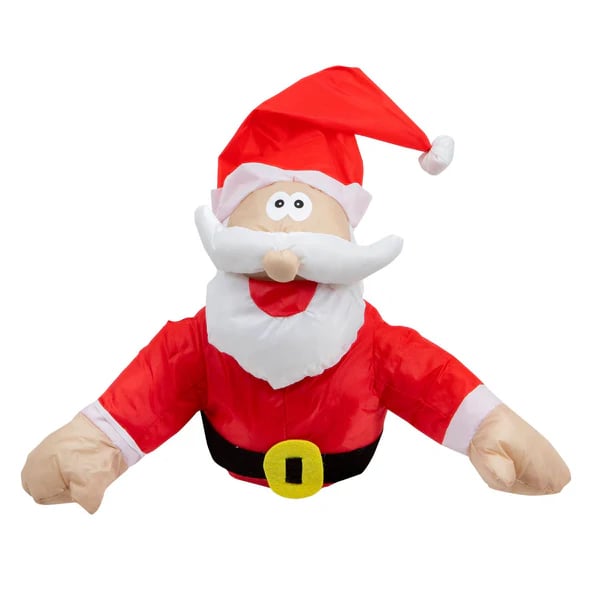 Crashing reindeer and Santa Claus set