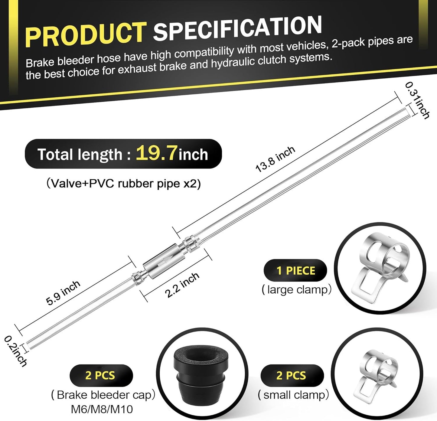 💥Brake exhaust hose - One-way check valve pipe exhaust tool kit for car motorcycle clutch