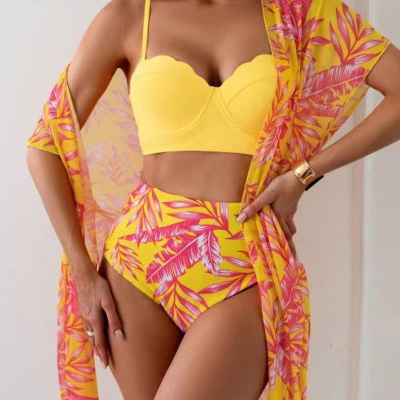 ๐๐The Maple Leaf Pattern Bikini Set