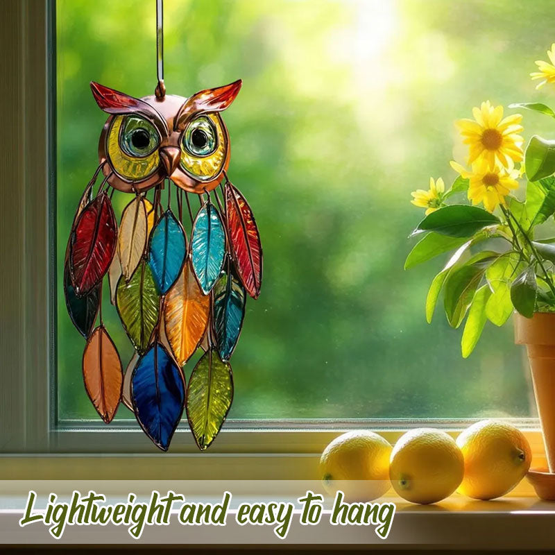 Colored owl pendants