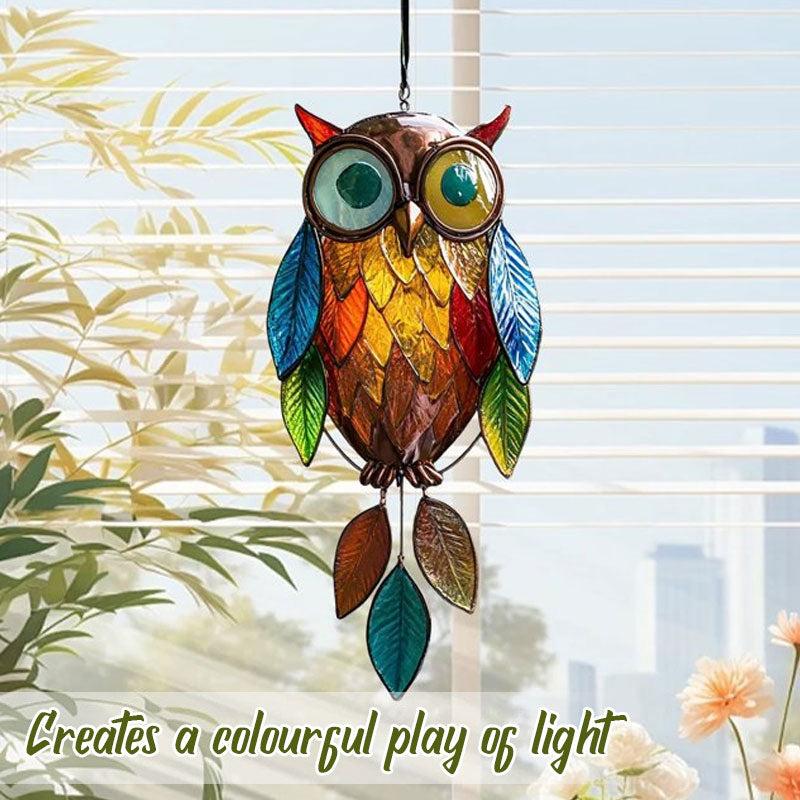Colored owl pendants
