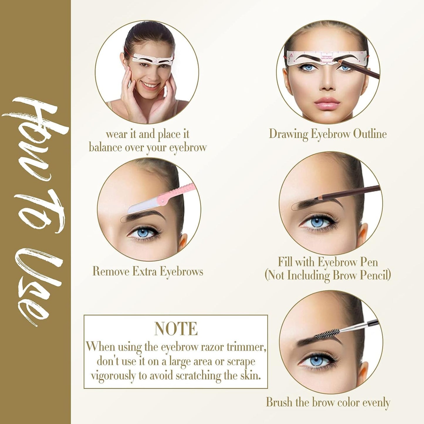 š„2025 Hot salesāØSet of reusable eyebrow stencils (12 pieces)