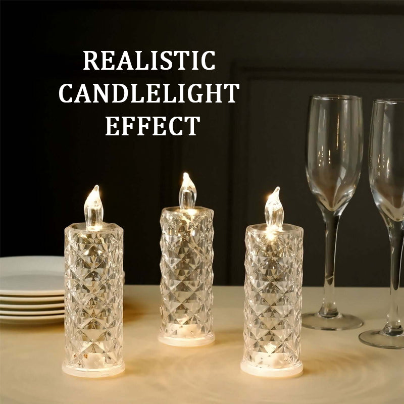 ✨ Crystal rose candle holder - romantic sparkle without the mess