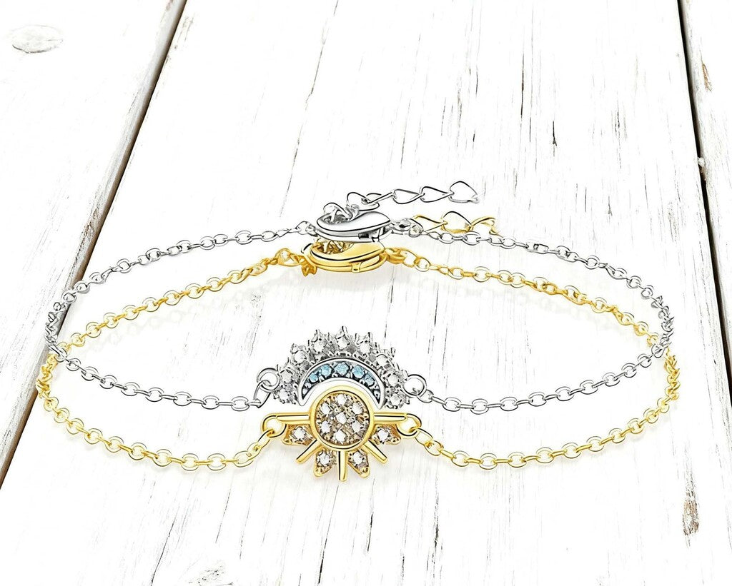 "Sun and Moon Shining Together" — New Stackable Open-Band Rings: A Unique, Diamond-Embellished Ring Set