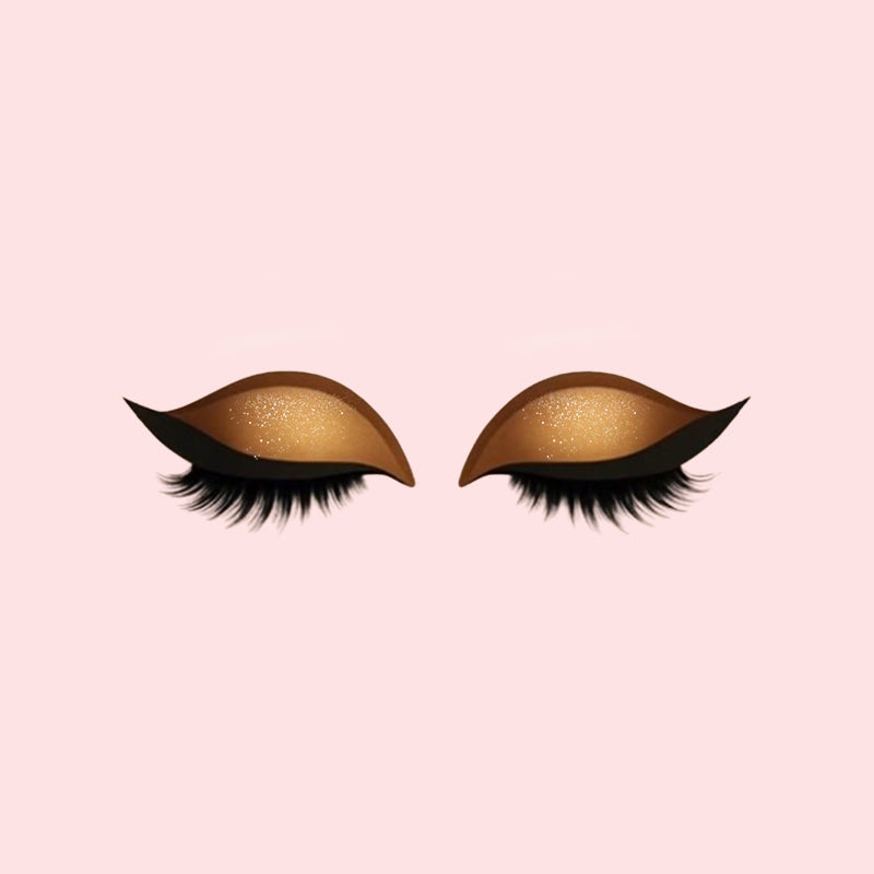 Eye shadow eyelashes make-up stickers