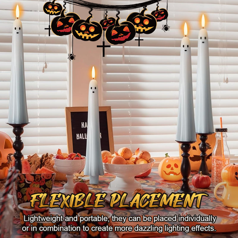 🎃👻 Remote controlled ghost light with 3D flaming wick 👻🎃
