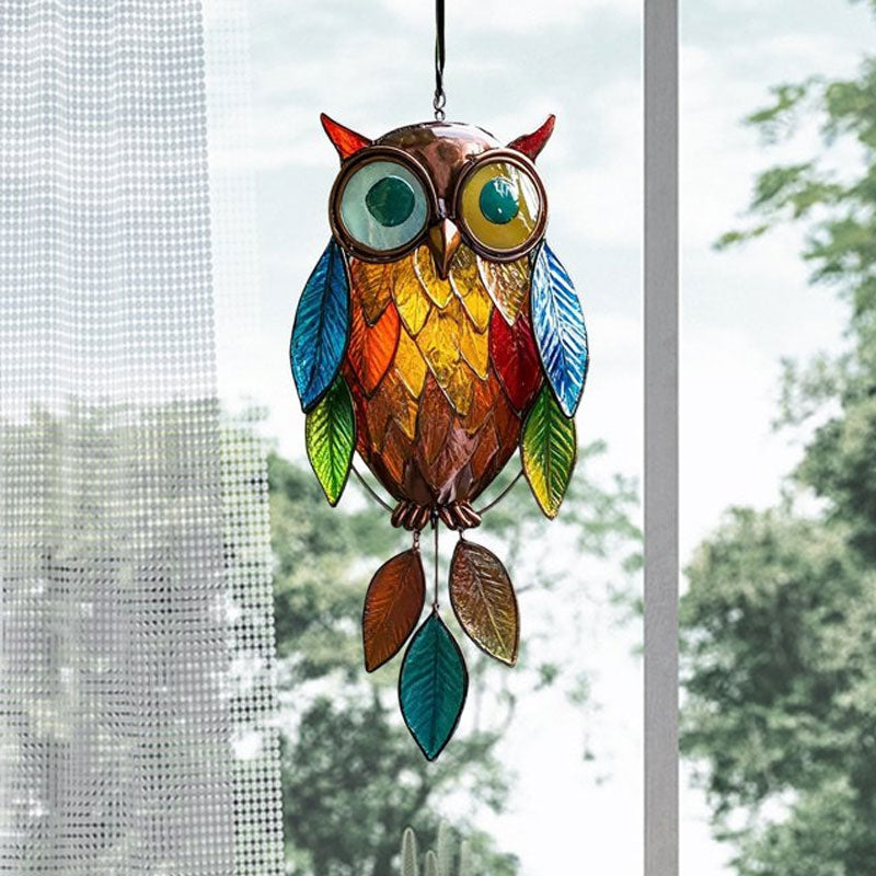 Colored owl pendants