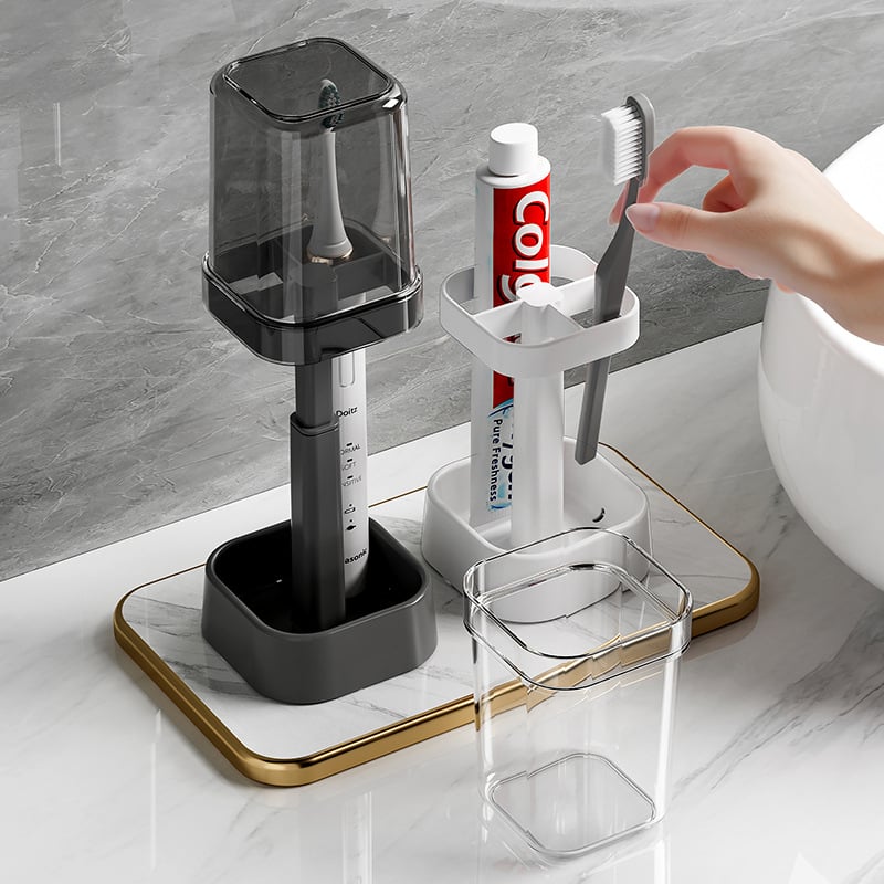 Stylish toothbrush holder with loc
