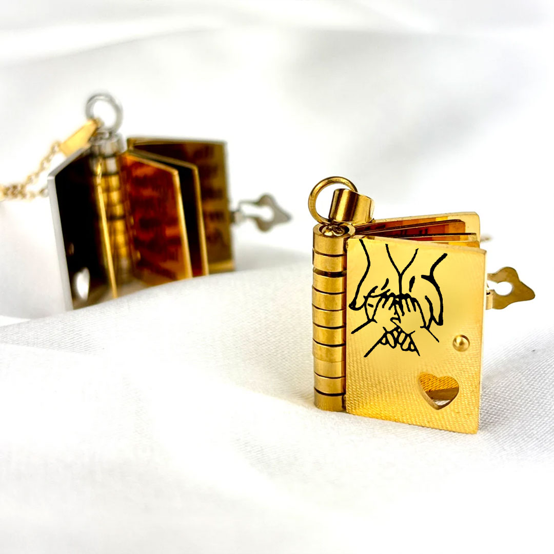 Edelstahl-Paarkette/Stainless steel couple necklace