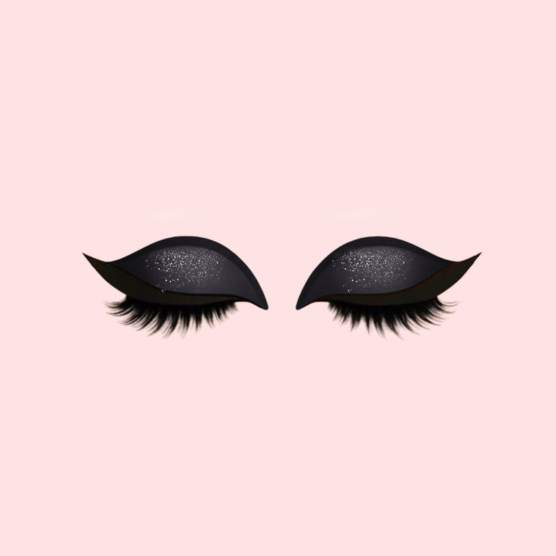 Eye shadow eyelashes make-up stickers