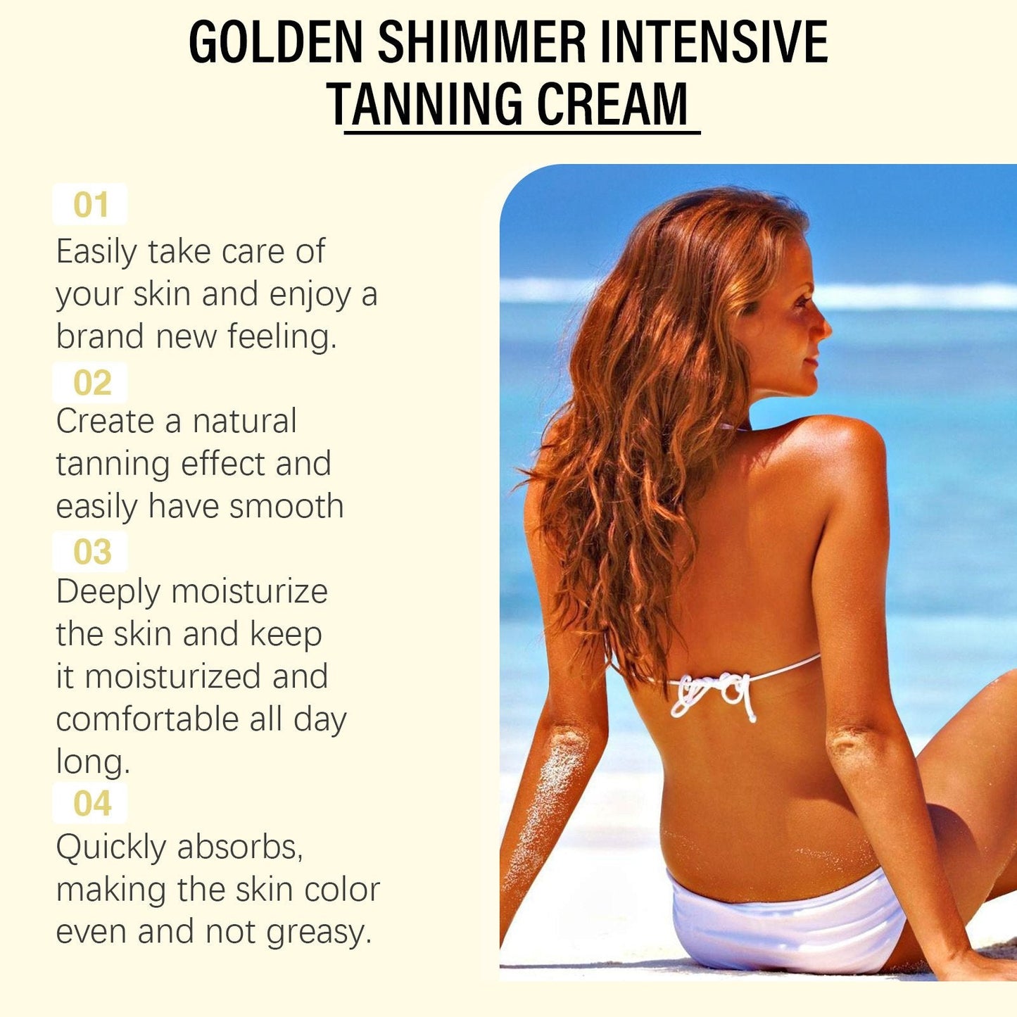 🔥Summer sale 2025 - Gold shine intensive tan without sun gel | Tan without sun accelerator💖