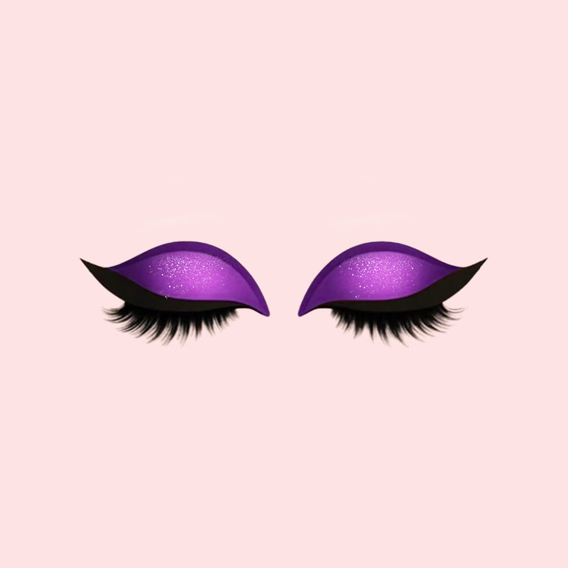 Eye shadow eyelashes make-up stickers
