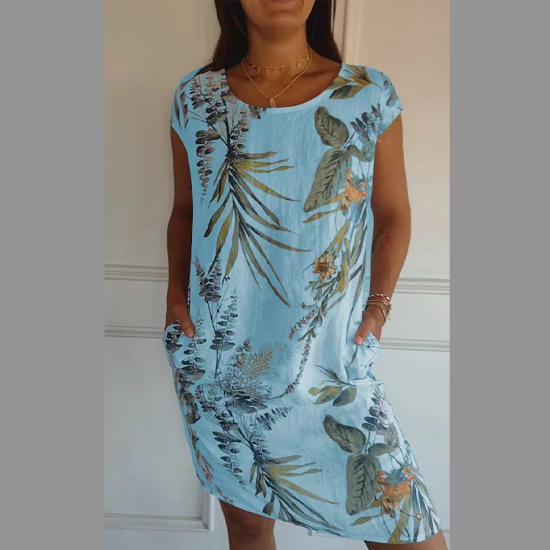 🍀🌷Women's cotton & linen loose fitting dress