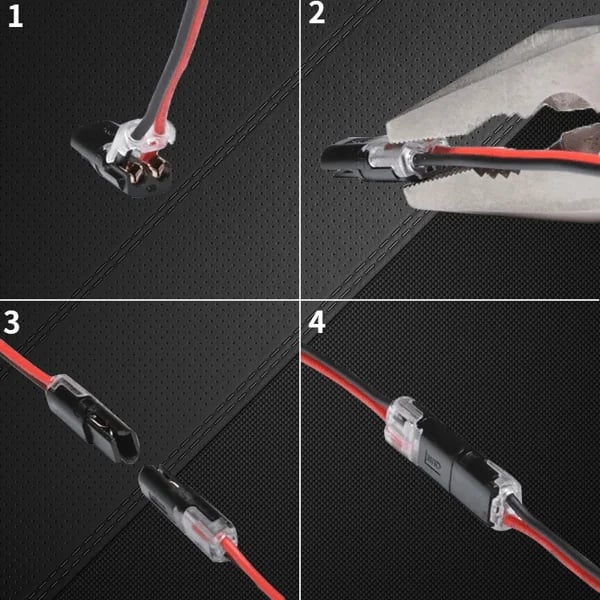 🔥Double-wire plug connector with lockable buckle