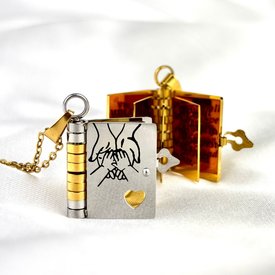 Edelstahl-Paarkette/Stainless steel couple necklace