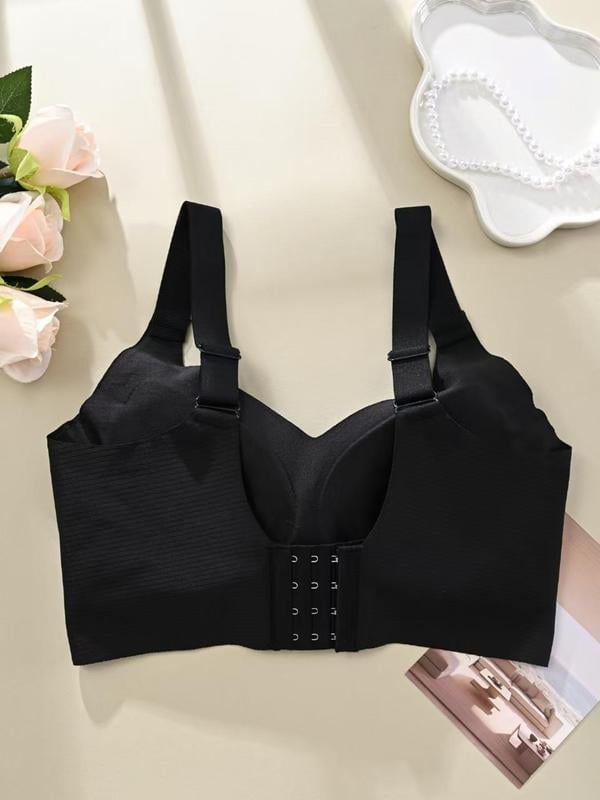 🎁Ribbed push-up bra with adjustable underwires for women