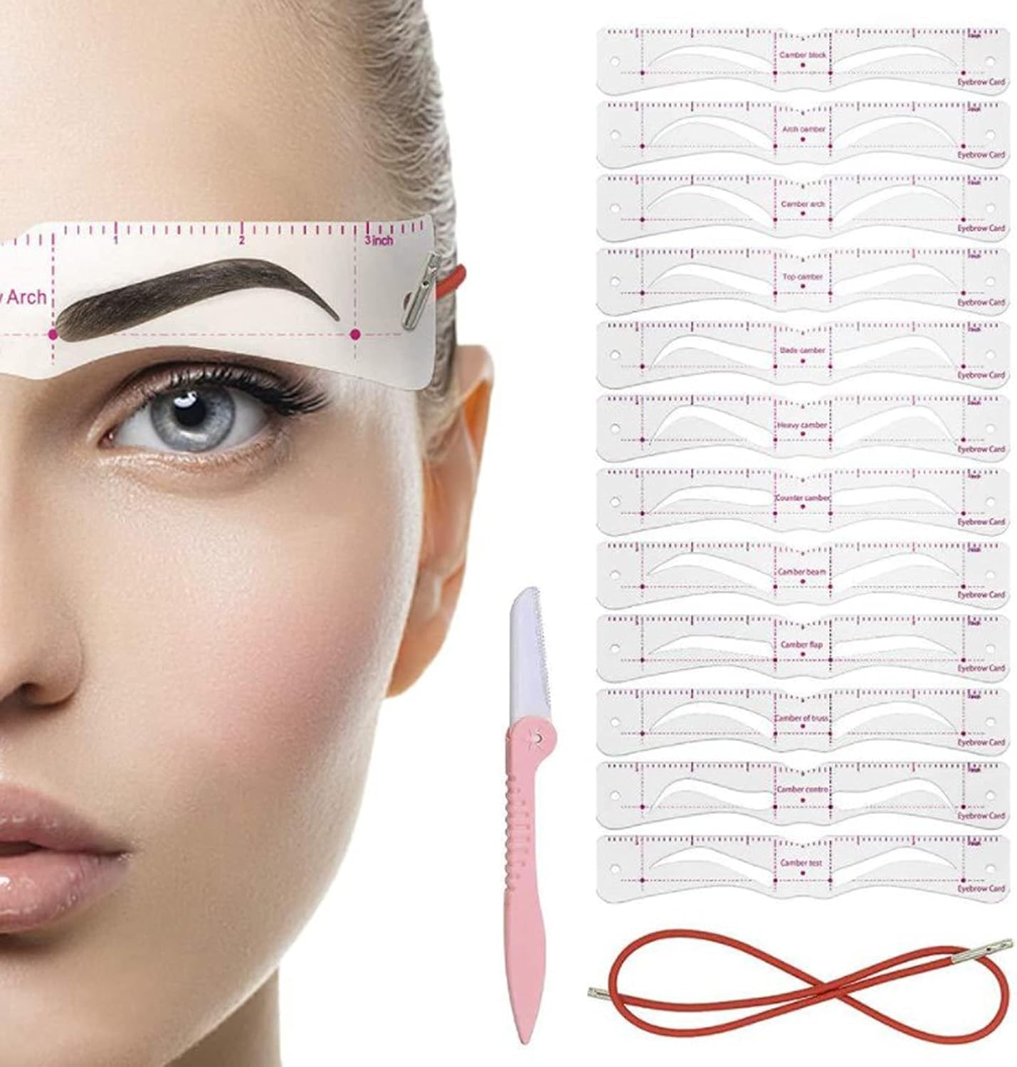 š„2025 Hot salesāØSet of reusable eyebrow stencils (12 pieces)