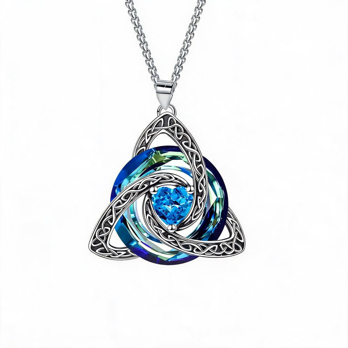 ✨Birthstone Celtic Trinity Knot Necklace – Meaningful Symbol of Love & Connection ❤️