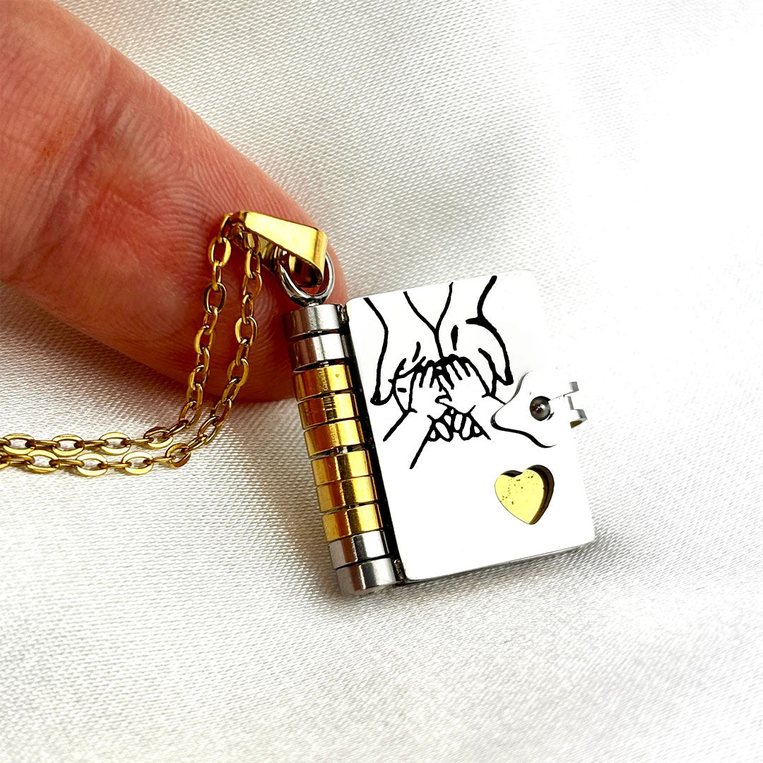 Edelstahl-Paarkette/Stainless steel couple necklace