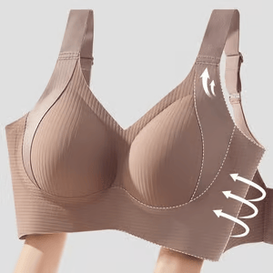 🎁Ribbed push-up bra with adjustable underwires for women