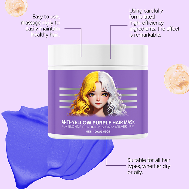 Anti-Yellowing Purple Hair Mask ๐ Say goodbye to Red Highlights! ๐