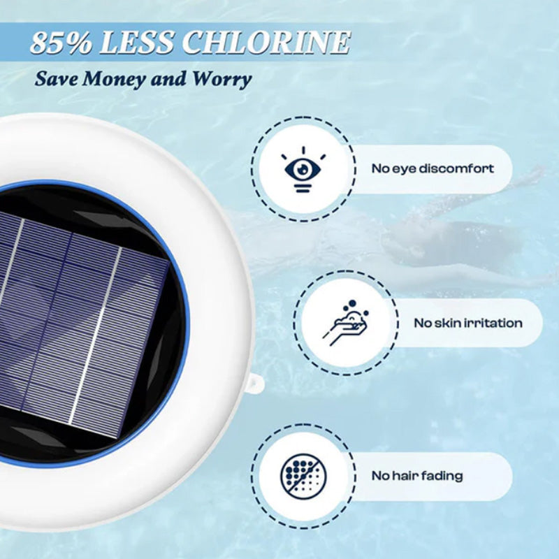 Solar Swimming Pool Disinfection Tool-Crystal-clear pool – without chemicals, with solar power! 🌞SOLAR POOL IONIZER FOR CRYSTAL-CLEAR WATER
