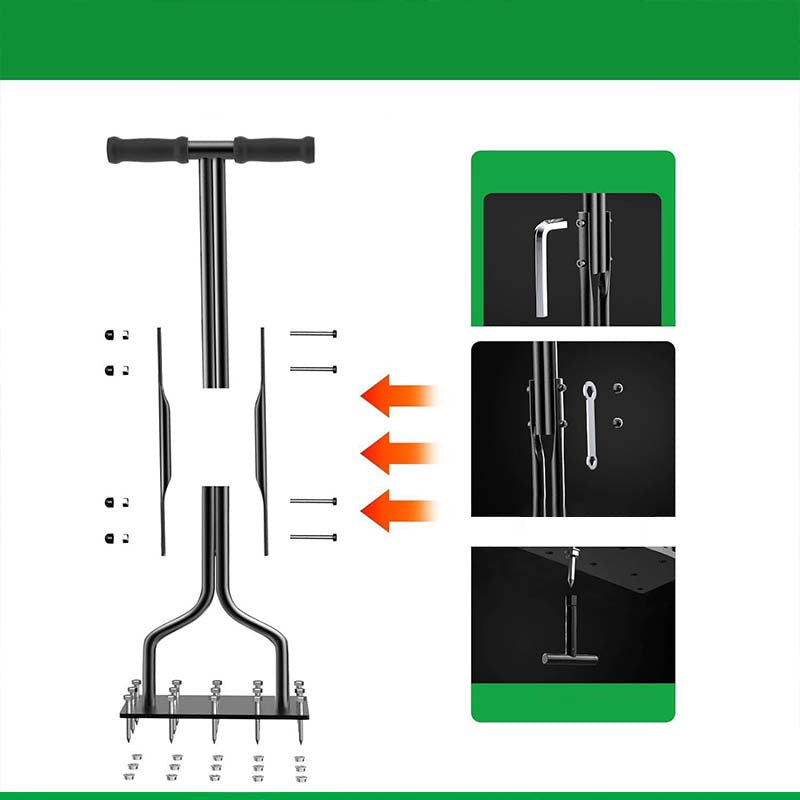 LAWN AERATOR! ๐ Auto-Clean Spikes for Lush Grass & Easy Soil Loosening ๐ฑ๐ ๏ธ