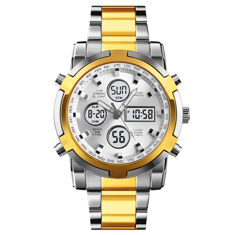 Men's Waterproof Watch - Analog/Digital Display, Rugged and Durable