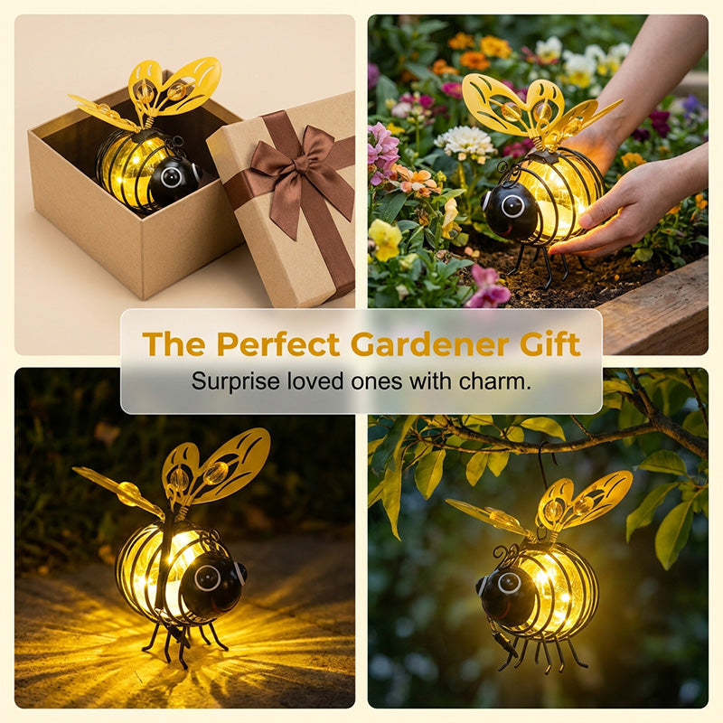 ๐ LIMITED-TIME 50% OFF! โ๏ธ Hanging Solar Bee Light โ Heart Wings, Metal, Weather Resistant ๐ธ