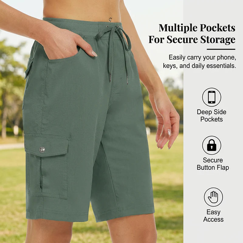 Women's Cargo Shorts – Quick-Drying with Practical Pockets – Comfortable & Functional for Leisure & Travel