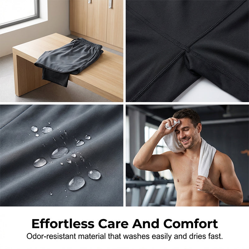 Men's 2-in-1 Running Tights with Shorts – Compression, Quick-Dry ✨