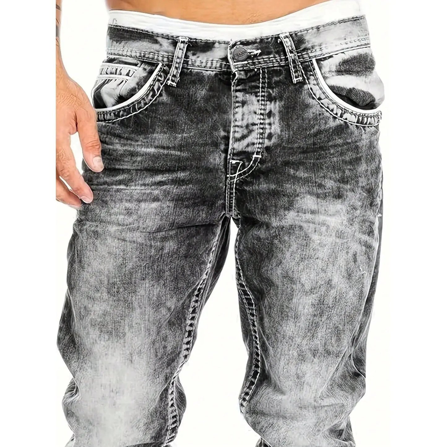 Effortless Summer Jeans for Men – Lightweight Stretch Fabric, Straight Cut, Versatile Styling ☀️👍