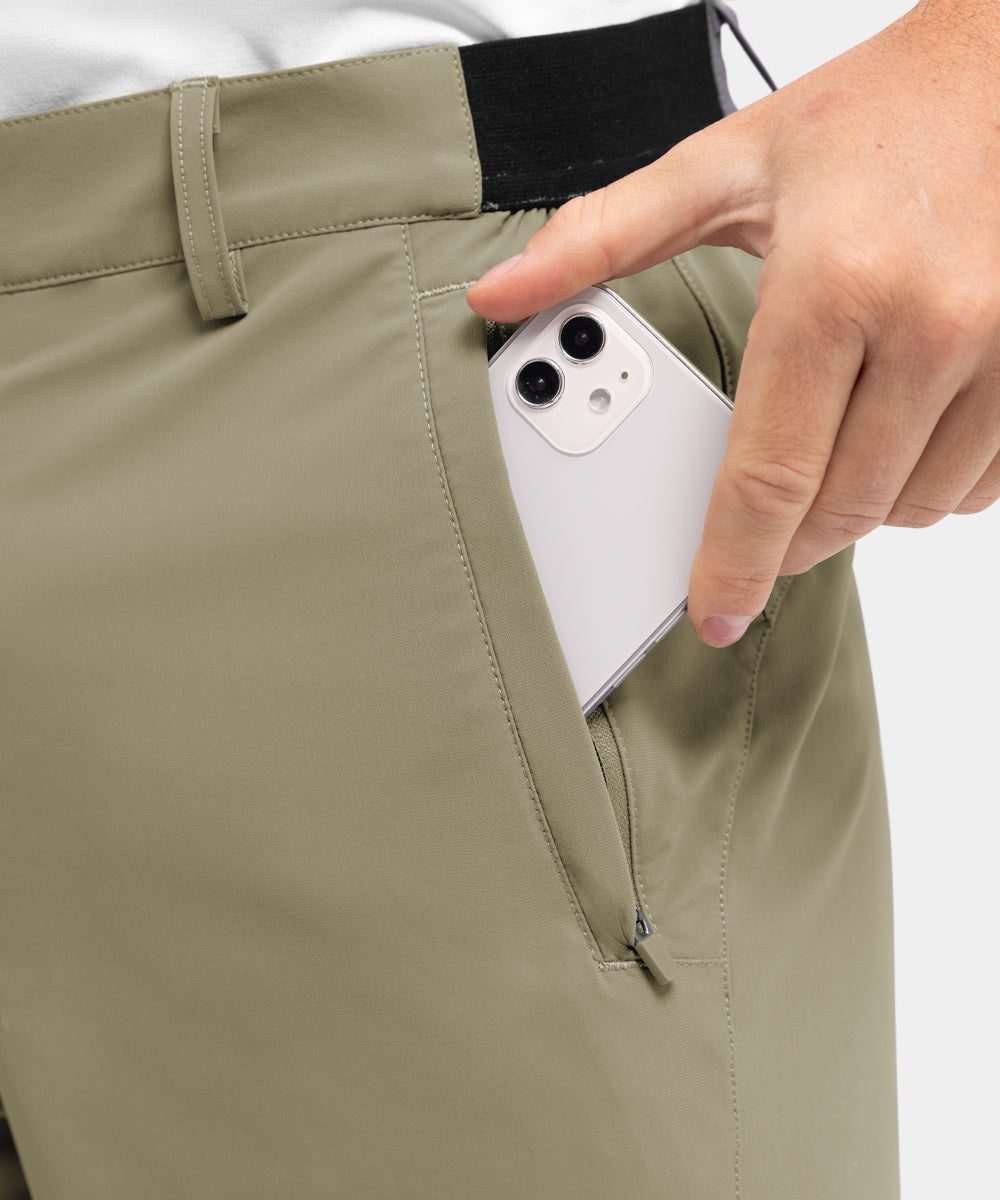 Men's Stretch Quick Dry Casual Work Golf Shorts, Five-Point Shorts