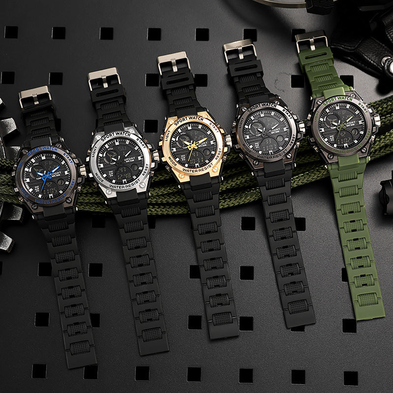 🔥 Men’s Dual-Display Waterproof Luminescent Outdoor Sports Digital Watch