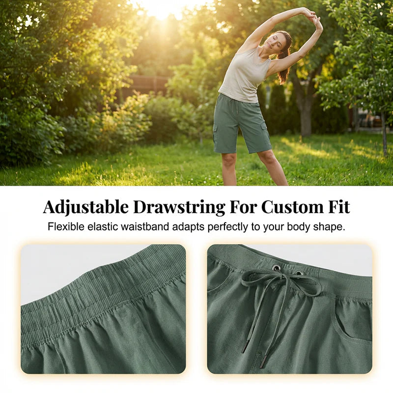 Women's Cargo Shorts – Quick-Drying with Practical Pockets – Comfortable & Functional for Leisure & Travel