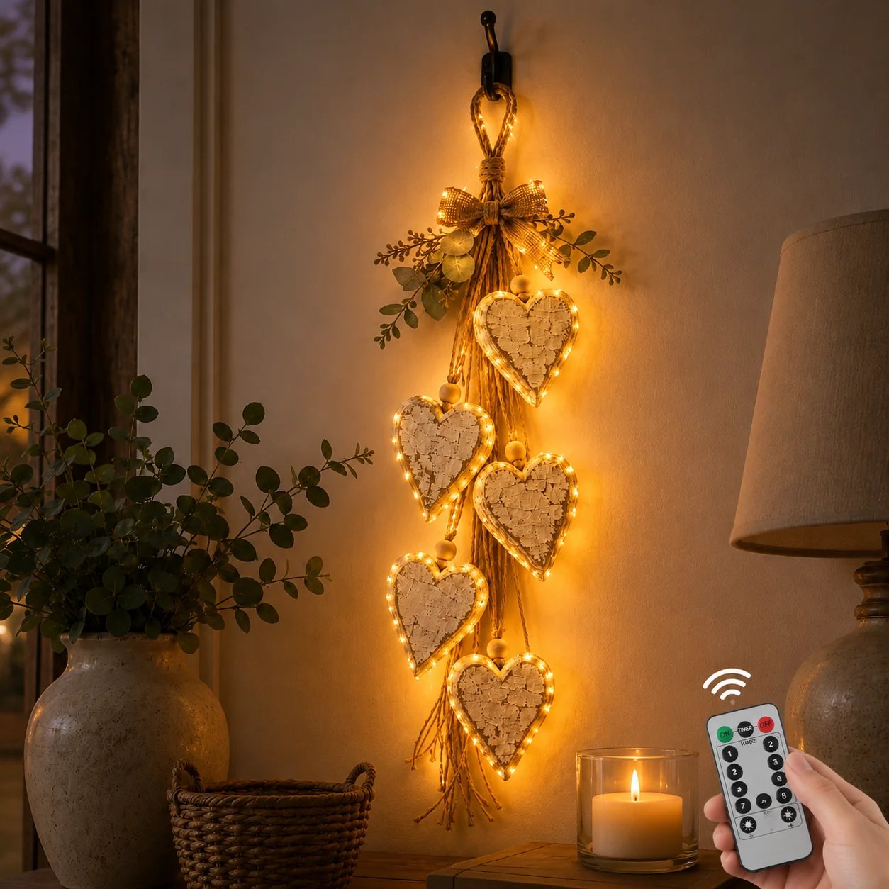 🍂🤎Wall decoration: Heart to hang up