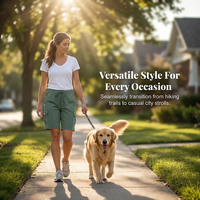 Women's Cargo Shorts – Quick-Drying with Practical Pockets – Comfortable & Functional for Leisure & Travel