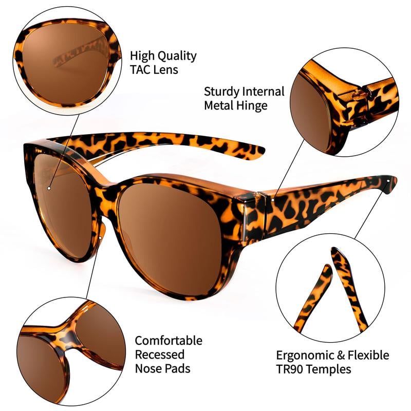 😎Sunglasses with UV380 protection, suitable for glasses