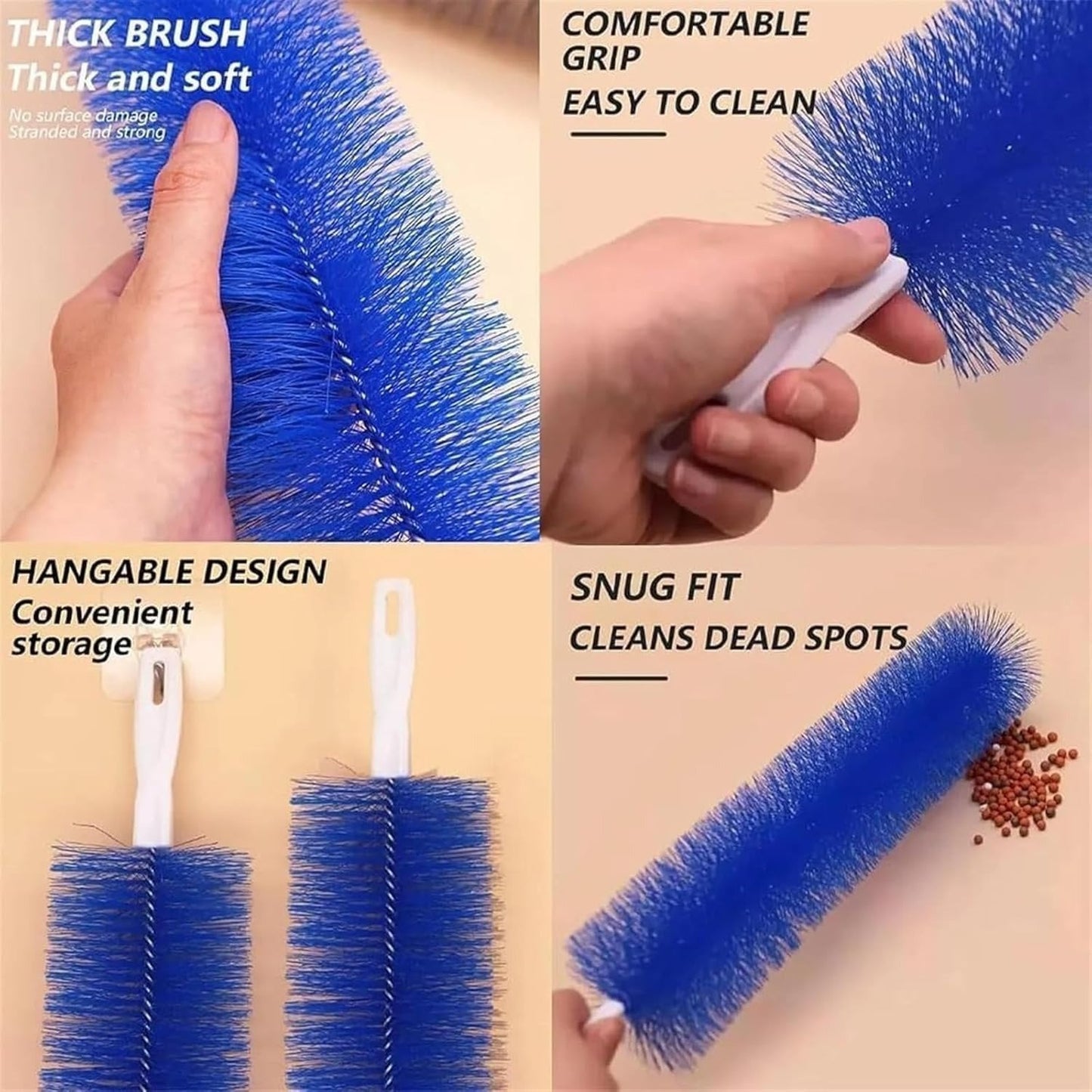 Flexible Fan Dusting Brush Non-Disassembly Fan Cleaning Brush