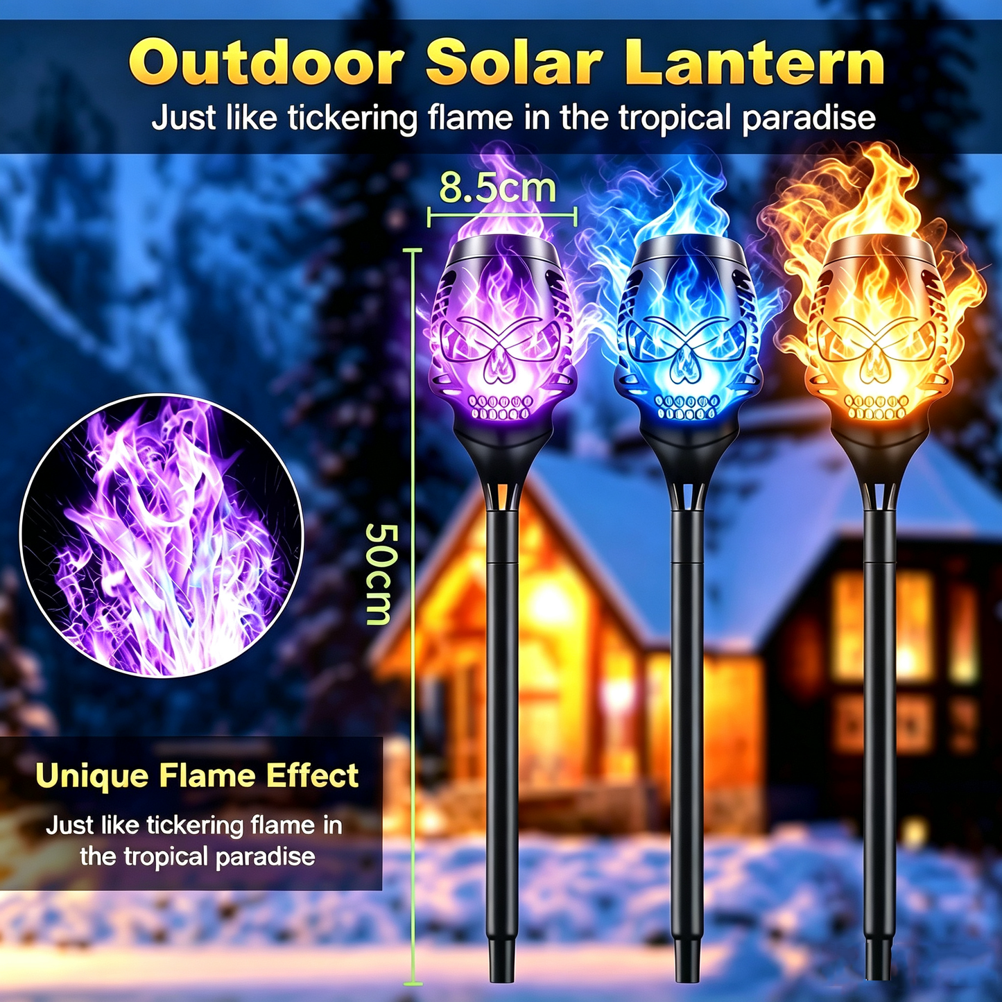 🔥Halloween Early Bird Discount: 50% OFF🔥Halloween Solar-Powered Skull Flame Lights💀